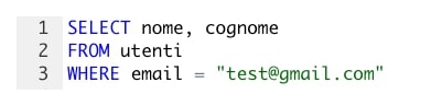 Esempio codice SQL