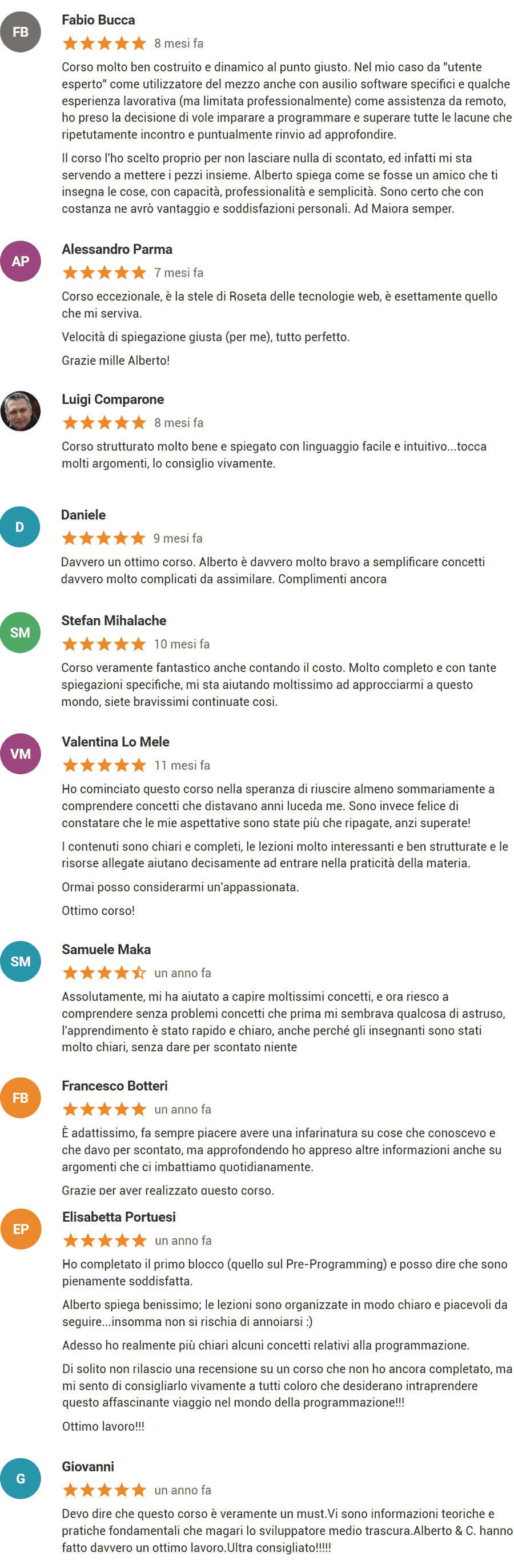 Recensione corsi di programmazione